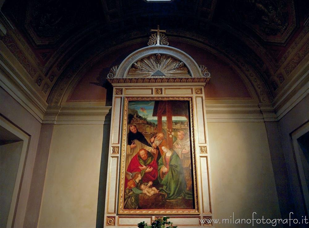 Milan (Italy) - Chapel of the Church of Santa Maria della Consolazione with the painting "Crib with Saints" 